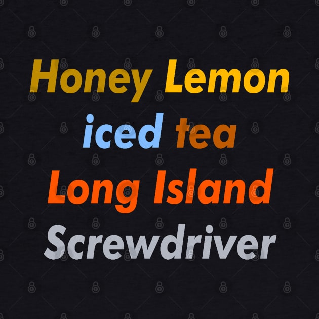 Honey lemon iced tea Long Island screwdriver by Orchid's Art